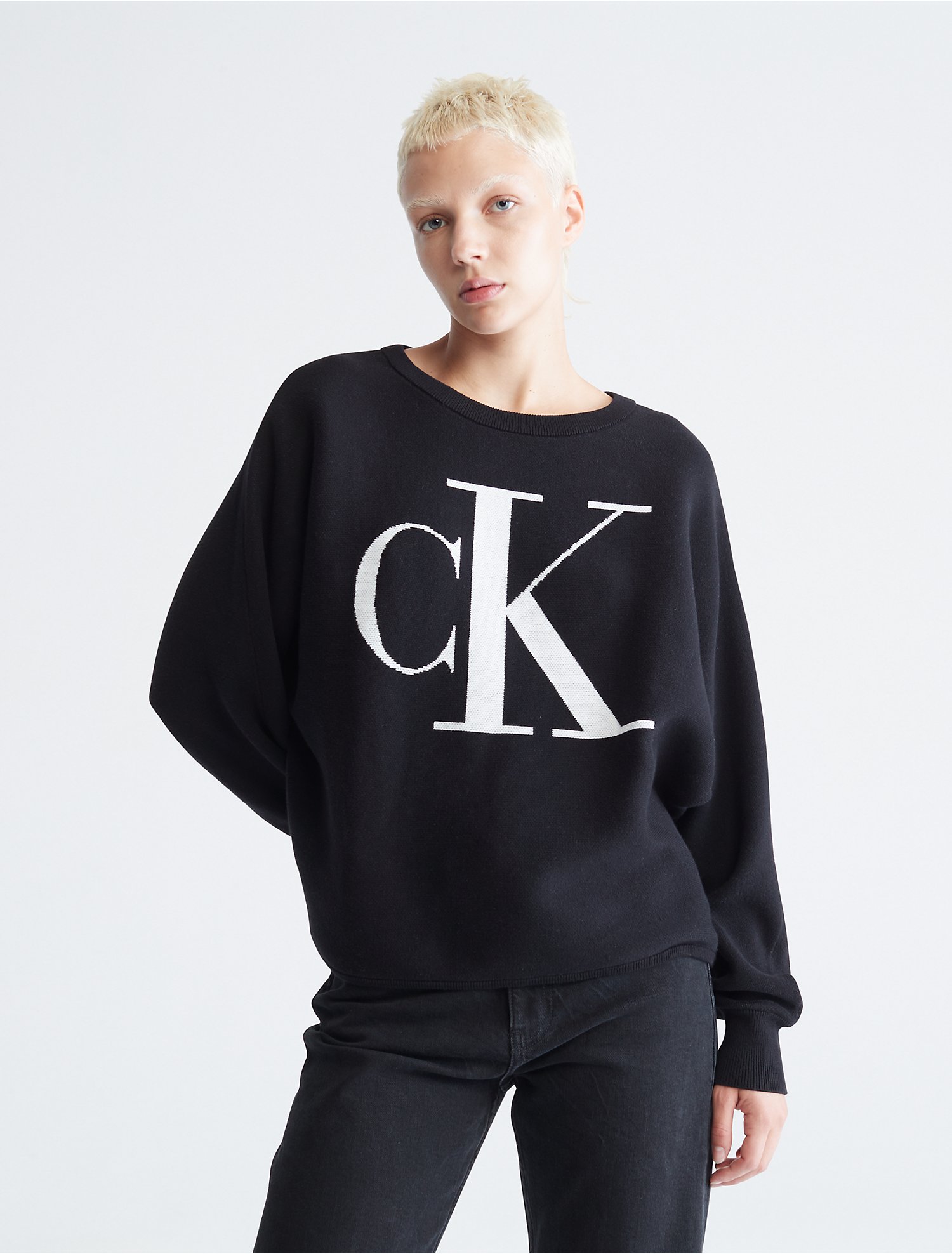 Grappig Aarde september Monogram Logo Dolman Sleeve Sweater | Calvin Klein® USA