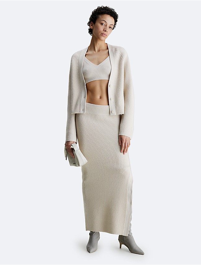 Wool Calvin Ribbed Maxi Klein® | Skirt USA