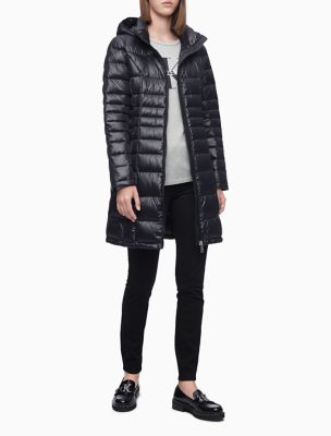 calvin klein packable hooded jacket