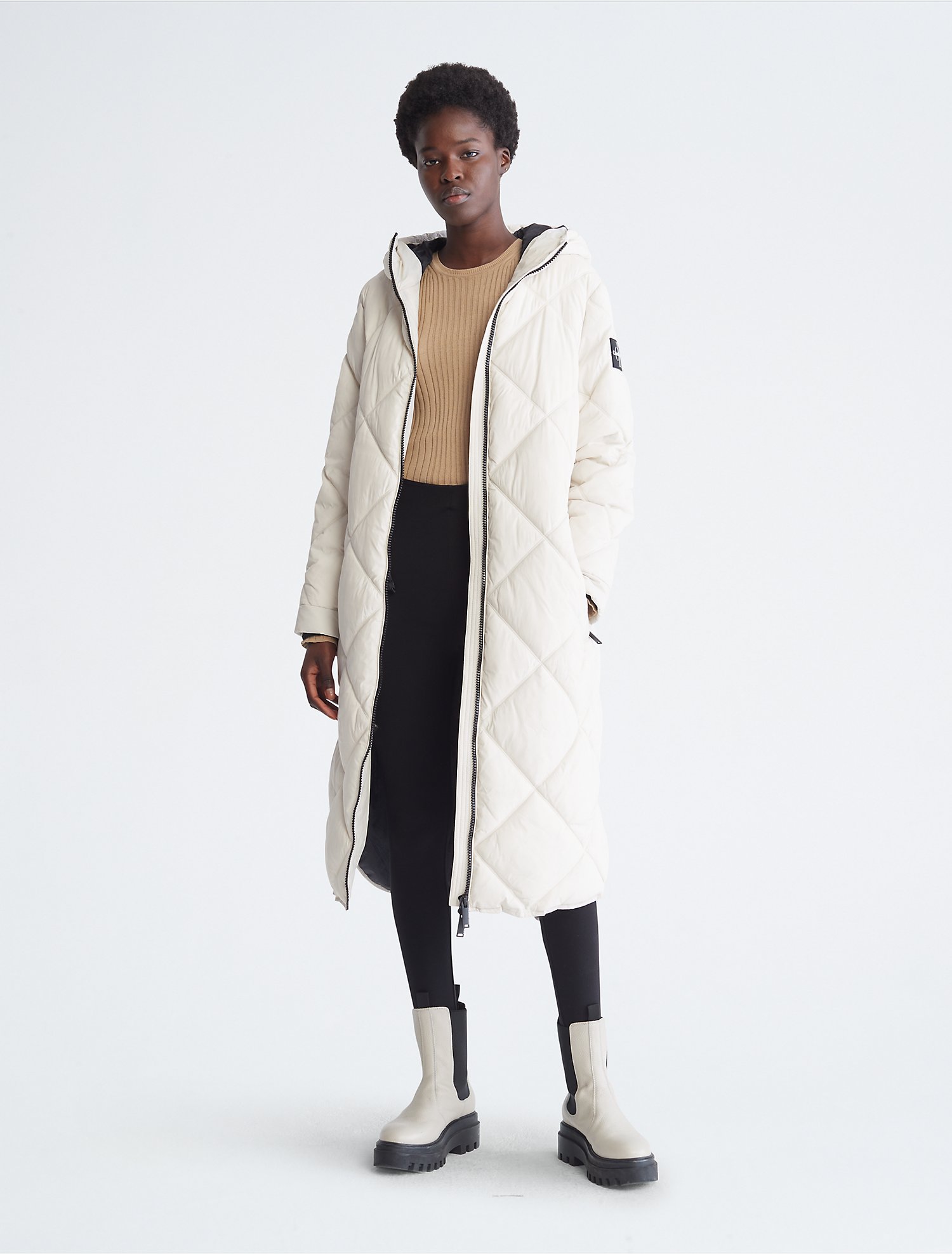 Repreve® Hooded Long Puffer Jacket | Calvin Klein