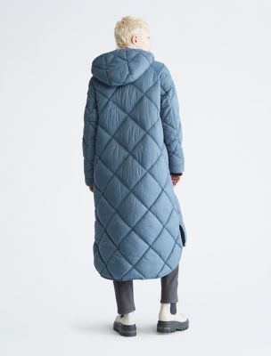 Calvin Klein Jeans Women's Cire Drama Hooded Longline Puffer