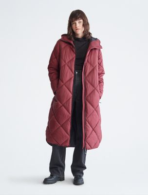 Repreve® Hooded Long Puffer Jacket Calvin Klein