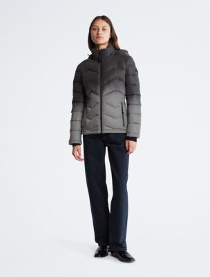 KECKS Puffer Jacket Women Duck Down Jacket Short Loose Stand