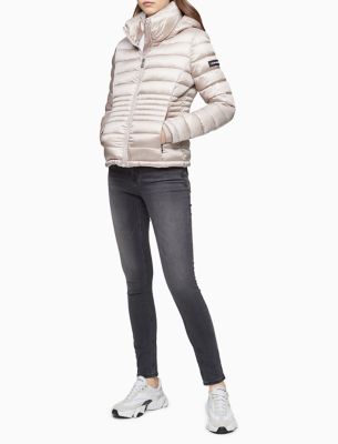 calvin klein hooded puffer jacket