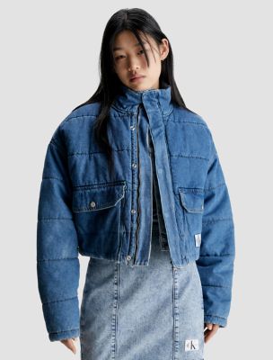 Light Denim Puffer Jacket