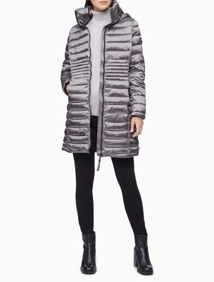 calvin klein hooded jacket women's