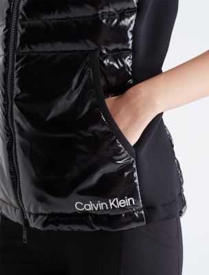 Calvin Klein Performance Shiny Puffer Jacket in Black