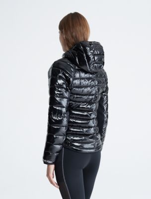 Shiny black down jacket on sale men's