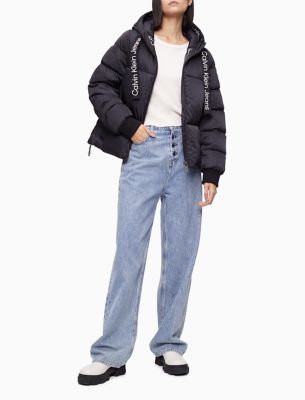 Calvin klein monogram store padded jacket