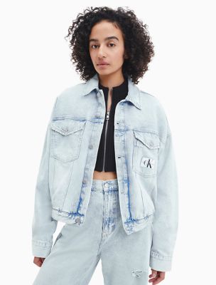 Oversized Cropped Denim Jacket | Calvin Klein® USA