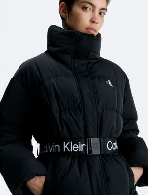 Klein® | Long Puffer Jacket USA Belted Calvin