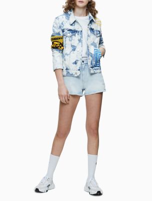 calvin klein jeans classic colorblock trucker jacket