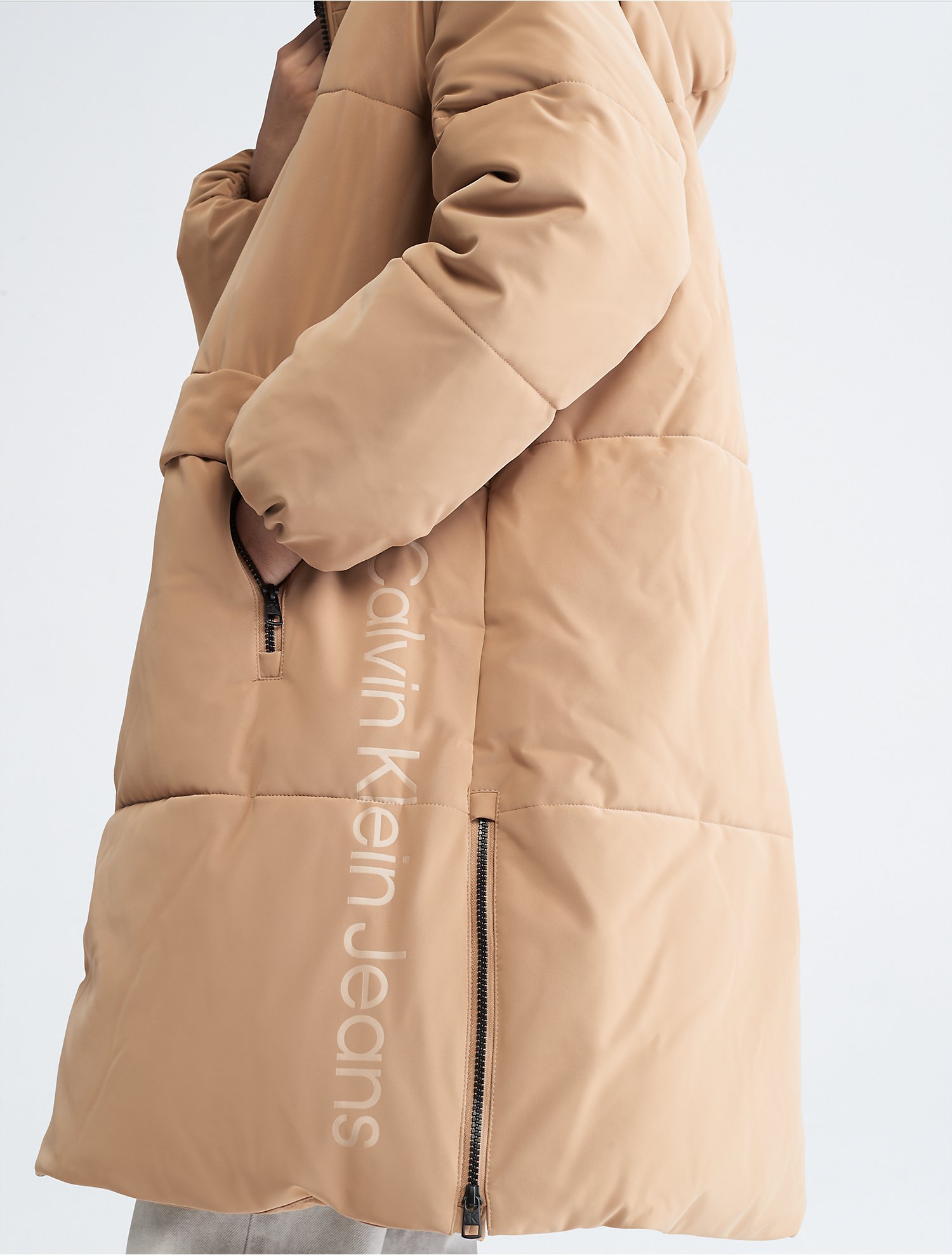 Bloesem Ik geloof overhemd Faux Suede Puffer Jacket | Calvin Klein® USA