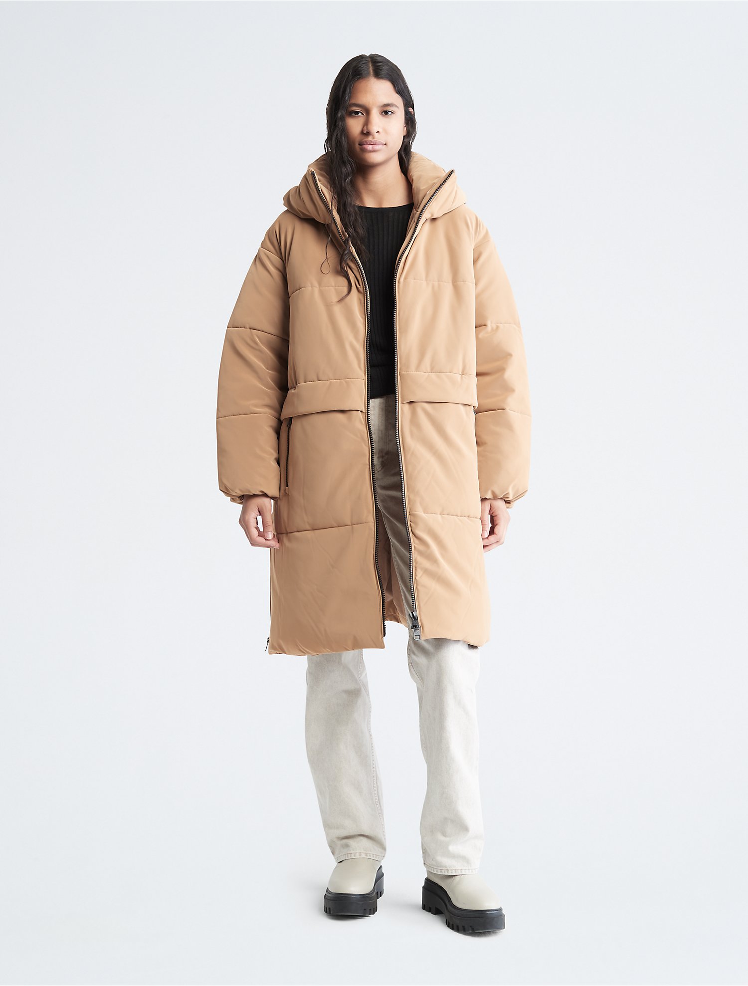 Faux Suede Puffer Jacket | Calvin Klein® Canada