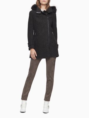 calvin klein asymmetrical coat