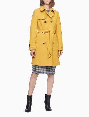 calvin klein wool trench coat