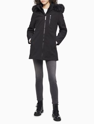 calvin klein white winter jacket