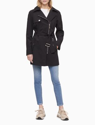 calvin klein soft shell trench coat