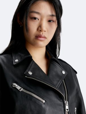 Leather Biker Jacket Calvin Klein USA