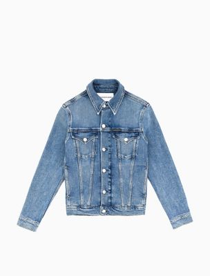 calvin klein women's denim trucker jacket