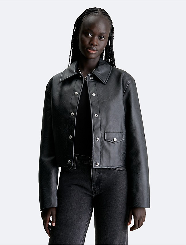 Leather Biker Jacket | Calvin Klein® Canada