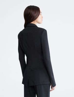 Busy Clothing Womens Black Long Suit Jacket