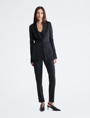 Technical Knit Long Blazer