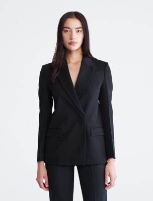 The Miss Noir  Women's Black Oversized Blazer Suit Jacket – PWR WMN