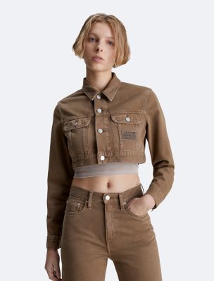 Calvin klein deals cropped jacket