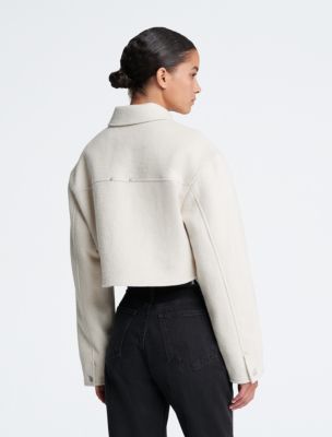 Boucle Cropped Trucker Jacket | Calvin Klein® USA