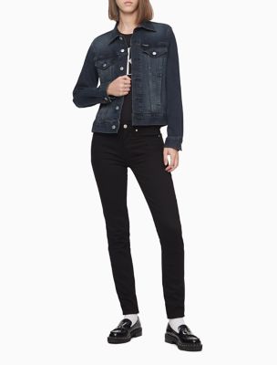 calvin klein women's denim trucker jacket