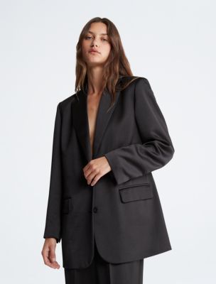 Satin hot sale womens blazer