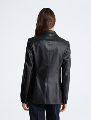 Faux Leather Blazer  Calvin Klein® Canada