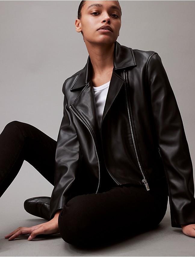 Leather Biker Jacket | Calvin Klein® USA