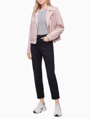 calvin klein open front moto jacket