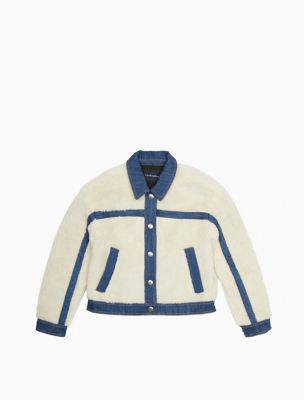 calvin klein sherpa trucker jacket