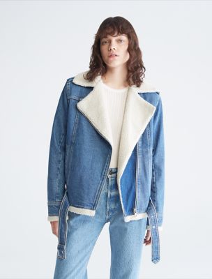 Calvin klein open front moto jacket best sale