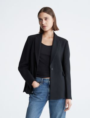 Zella structured one-button blazer