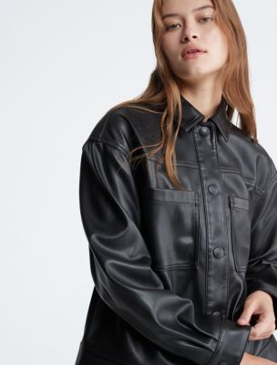 Calvin klein leather outlet shirt