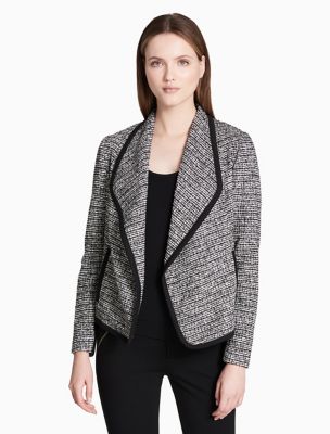 calvin klein women's long jacket