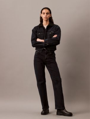 Sherpa Denim Trucker Jacket + 90s Straight Jeans, 