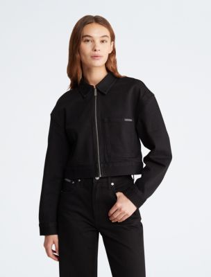 Cropped Zip Denim Jacket | Calvin Klein® USA