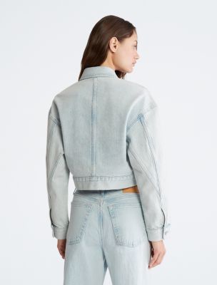 Cropped Zip Denim Jacket | Calvin Klein® USA