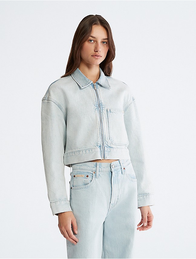 Calvin Klein Jeans BRALETTE - Blouse - denim light/light-blue denim 