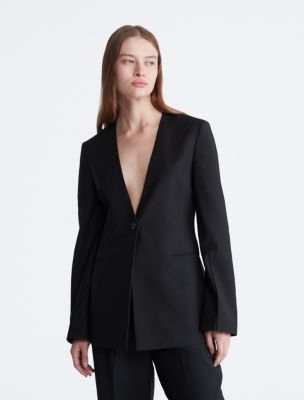 Calvin Klein Women's Modern Fit Suit Pant, Black, 2 