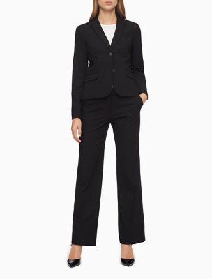 calvin klein women's black pantsuit