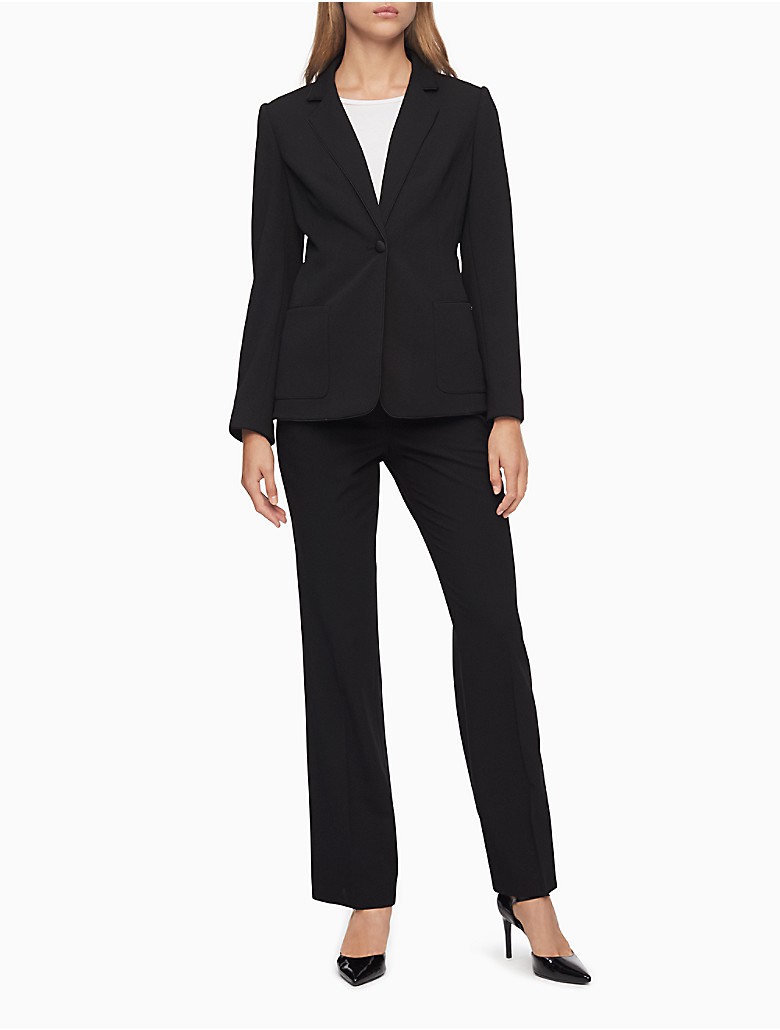 calvin klein womens essential skinny black suit pants | eBay