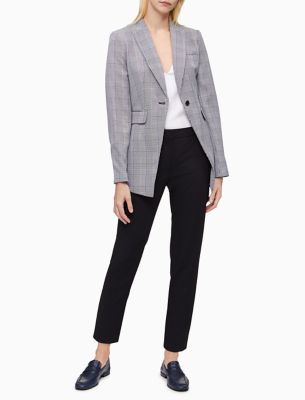 calvin klein glen plaid blazer