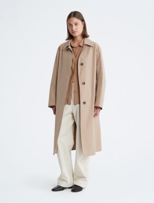 Woven Trench Duster Coat