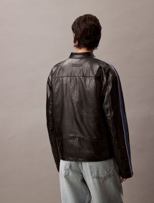 Relaxed Leather Zip Jacket | Calvin Klein Relaxed Leather Zip Jacket | Calvin Klein